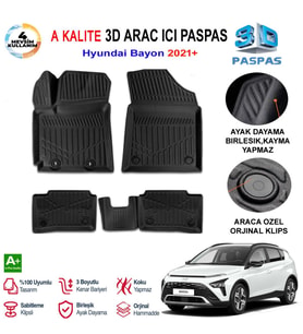 Hyundai Bayon 3D Paspas Havuzlu Pro 2021 Sonrası
