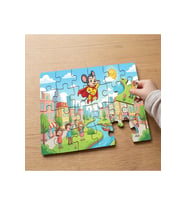 Sevimli Kahraman Fare Tasarımlı 24 Parça Ahşap Çocuk Puzzle