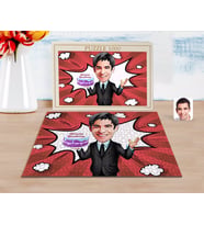 BK Gift Kişiye Özel Erkek Doğum Günü Karikatürlü 1000 Parça Profesyonel Puzzle-2