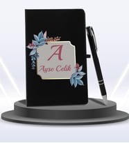 Kişiye Özel Ajanda Defter & Roller Kalem Hediye Seti