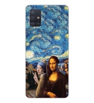 Samsung Galaxy A71 Uyumlu Sanatsal Vintage Tasarımlı Şeffaf Telefon Kılıfı