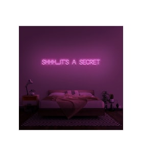 SHHH...IT'S A SECRET Yazılı Neon Tabela