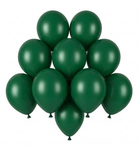 Koyu Yeşil Renk Lateks Pastel Balon (13 cm) - 10 Adet