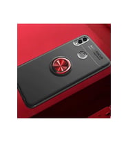Huawei Honor 8C Uyumlu Kılıf Zore Ravel Silikon Kapak (Siyah-Kırmızı)