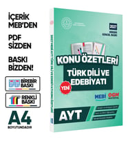 2027 YKS-AYT MEBİ-OGM Türk Dili ve Edebiyatı Pratik Konu Özet Kitabı RENKLİ A4 Boyut BASKI ÜCRETİ