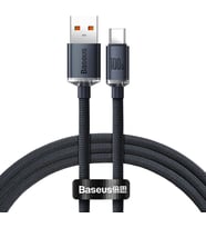 USB-A - Type-C Hızlı Şarj Veri Kablosu 100W 5A 1,2M – Siyah (iPhone ile uyumlu değildir)