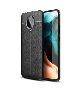 Xiaomi Poco F2 Pro Kılıf Deri Tarzı Niss Silikon Case (Siyah)