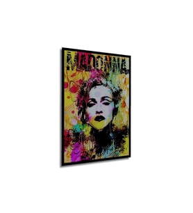 Çerçeve Görünümlü Dekoratif Ahşap Kare Madonna Renkli Sanat Tablosu Ev/Ofis/İşyeri Tablo