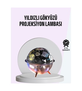 USB Şarjlı Uzay Temalı Işık Projektörü Hava Nemlendirici