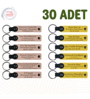 Pudra & Sarı, 30’lu Set, Yüzme Turnuvası Katılımcılarına Hediye, Kişiye Özgü Yazılı Anahtarlık
