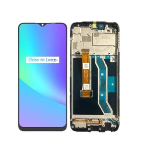 Oppo Realme C25 ile Uyumlu Lcd Ekran Dokunmatik Çıtalı Rmx3191 (Siyah)