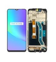 Oppo Realme C25 ile Uyumlu Lcd Ekran Dokunmatik Çıtalı Rmx3191 (Siyah)