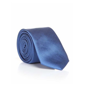 İndigo Mavi Slim Fit (ince) Düz Renk Dokuma Kravat / DDK-01