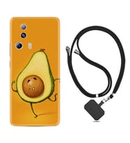Xiaomi Mi 13 Lite Kılıf Resimli Boyun Askılı İpli Desenli Silikon Series Dance Avokado 1878