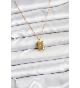 316L Çelik Zincir Gold Renk Minimal Kutup Yıldızı Model Kadın Kolye 5886 - SSSSSS6813-1164