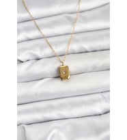 316L Çelik Zincir Gold Renk Minimal Kutup Yıldızı Model Kadın Kolye 5886 - SSSSSS6813-1164