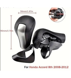 HONDA Accord 8. Nesil 2008-2012 Otomatik Vites Topuzu Deri Kaplamalı (Siyah)
