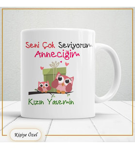 Anneler Günü Hediyesi Kişiye Özel Porselen Kupa Bardak – İsimli, Mesajlı, Özel Tasarım - anne23
