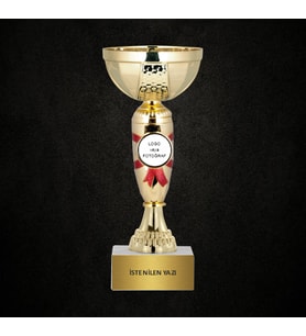 Kurdele Detaylı Kişiselleştirilebilir Kupa (Gold)
