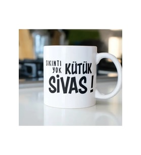 Sıkıntı Yok Kütük Sivas Kupa Bardak (Beyaz)