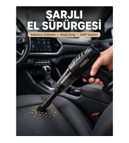 Şarjlı Araç İçi El Süpürgesi ve Çok Amaçlı Hava Pompası
