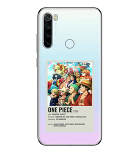 Redmi Note 8 Uyumlu One Piece Desenli Şeffaf Telefon Kılıfı
