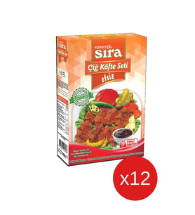 Sıra Çiğ Köfte Seti Etsiz 12 x 500 Gr ( 12 Adet )
