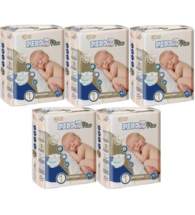 Pedo Plus Bebek Bezi Beden:1 (2-5KG) Yeni Doğan 200 Adet Jumbo Mega Pk
