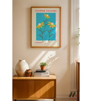 Flower Gallery London Posteri, Ahşap Çerçeveli Duvar Tablosu - Modern Ev Dekorasyonu