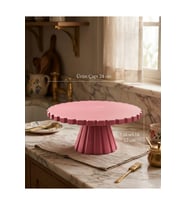 Kek Pasta Sunum Standı Cupcake Standı 24 cm Pembe