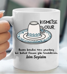 Komik - Esprili Kupaa KISMETSE OLUR Tasarımlı Komik Kupaa Bardakk