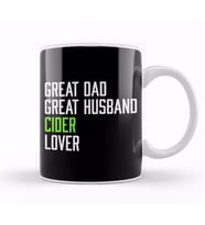 Fathers Day Great Dad Great Husband Cider Lover Kupa Bardak Porselen