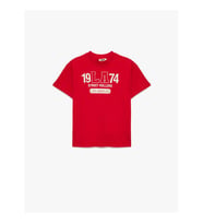 Koton Baskılı Oversize Kırmızı Erkek Çocuk T-Shirt 6SKB10270TK