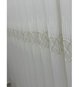 NİVEMESHOME V-117 MARİNA GOLD 1/3 BAMBU TÜL PERDE