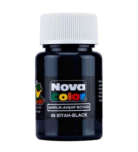 NOVA COLOR SİYAH 30 CC ŞİŞE AKRİLİK BOYA