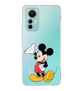 Xiaomi Mi 12 Lite Uyumlu Kapak Mickey Mouse Tasarımlı Şeffaf  Silikon Kılıf