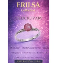 Sertifikalı Dişil Alan Baskı Çözüm Enerji Yüzüğü – Çilek Kuvars Ayarlanabilir Boğa Terazi Balık Burcu (Çok Renkli)