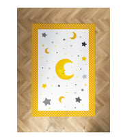 MEKTA HOME BEBEK VE ÇOCUK ODASI Ay ve Yıldız Desenli Halı