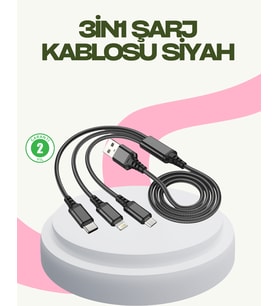 Hızlı Şarj Destekli Çoklu Şarj Kablosu – Seyahat Günlük Kullanım