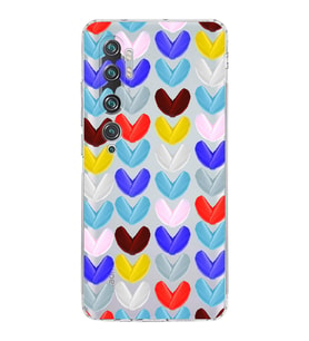 PrintiFy Xiaomi Mi Note 10 Pro ile Uyumlu Water Color 1  Kamera Korumalı Şeffaf  Kılıf