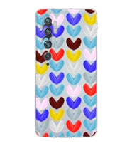 PrintiFy Xiaomi Mi Note 10 Pro ile Uyumlu Water Color 1  Kamera Korumalı Şeffaf  Kılıf