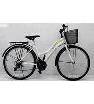 Beyaz Bisiklet 26 Jant 2650 Model 2650 MODEL BEYAZ SEPETLİ BEYAZ SARI - Renk: Beyaz - Sarı