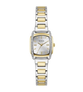 GUESS GUGW1096L3 ALTIN KAPLAMA KARE TAŞLI KADIN KOL SAATİ