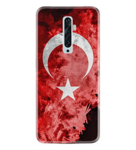 Oppo Reno 2Z 4 Lite 4 Pro 5 6 7 A31 Kılıf Desemli Silikon Şanlı Türk Bayrağı 1315