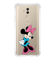 Huawei Mate 20 Lite  Köşe Korumalı Antişok Kapak Minnie Mouse Tasarımlı Şeffaf  Kılıf