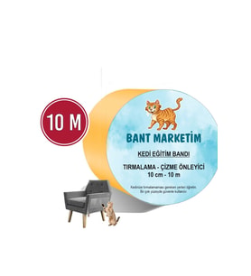 Kedi Caydırıcı Eğitim Bandı, Mobilyalar Için Tırmalamaya Karşı Önleyici, %100 Şeffaf10 Cm X 10 Mt (Çok Renkli)