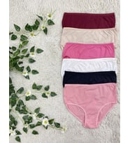 Betimoda Kadın Pamuklu Yüksek Bel Highwaist Slip Büyük Beden Külot 6 Adet Karışık Renk