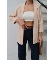 Kadın Atlas Kumaş Astarsız Blazer Ceket, Premium Kalite