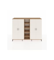 Hyperion Dolap 12 Raflı 4 Kapaklı 220x44x163 Çam-Aytaşı/Çam