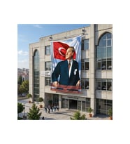 Istikbal Göklerdedir Mustafa Kemal Atatürk-Ay yıldız Poster Poster Bayrak Raşel Kumaş 6x9 metre ATA33